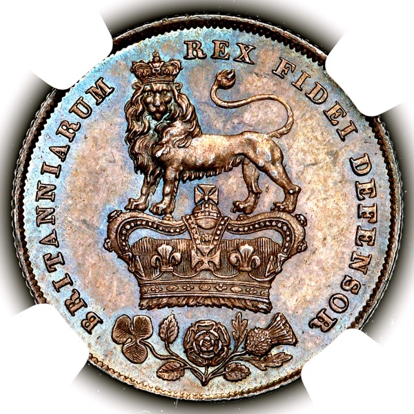 1829 George IV Shilling Choice Uncirculated. NGC - MS64