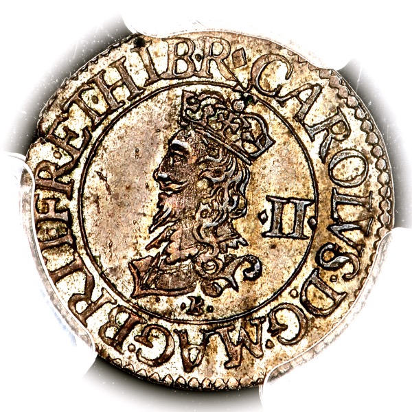 1631-1632 Charles I Halfgroat Uncirculated. PCGS - MS63