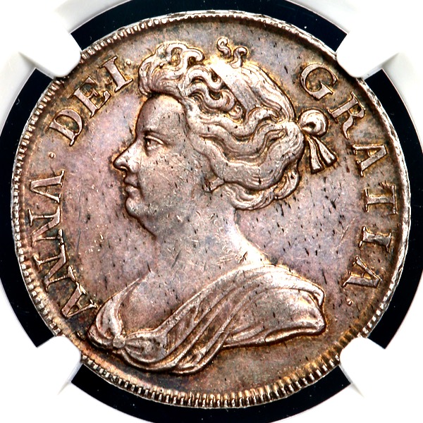 1713 Anne Halfcrown Practically Uncirculated. NGC - MS62