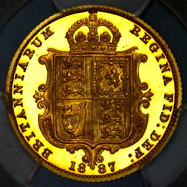 1887 Victoria Jubilee Head Proof Half Sovereign PCGS - PR65DCAM