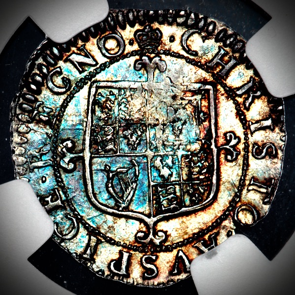 1660-1662 Charles II Threepence Choice Uncirculated. NGC - MS64