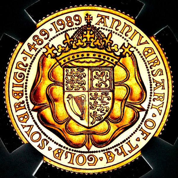1989 Elizabeth II Proof Sovereign FDC grade. NGC PF70 Ultra Cameo