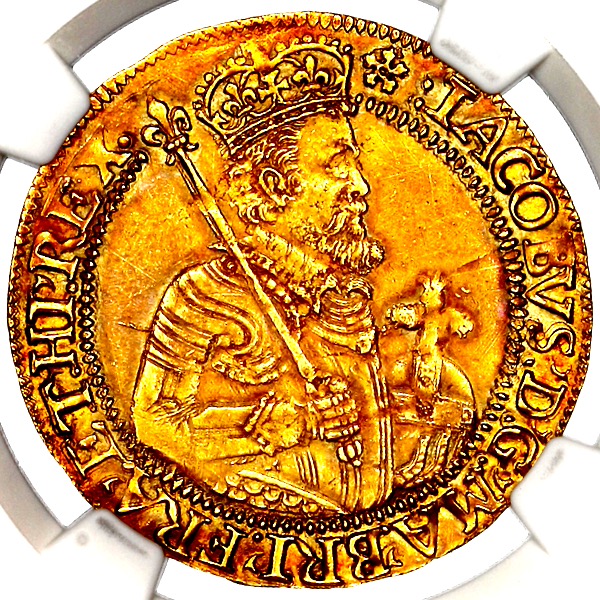 1613-15 James I Unite NGC - AU58