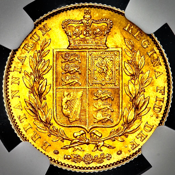1839 Victoria Sovereign Brilliant Uncirculated. NGC - MS65