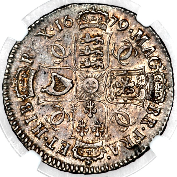 1679 Charles II Halfcrown NGC - About Uncirculated 58