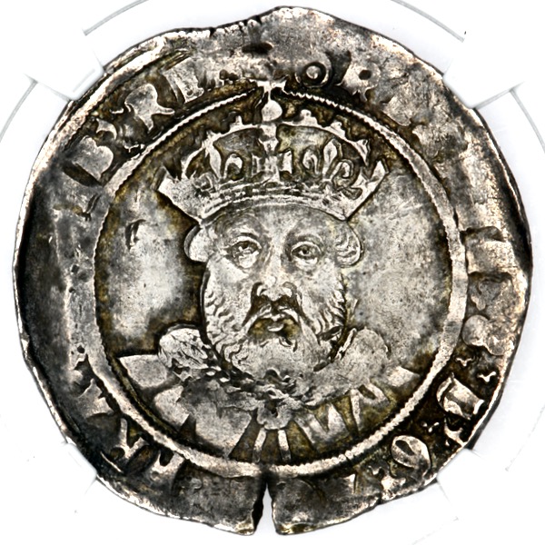 1544-47 Henry VIII Testoon NGC - AU53