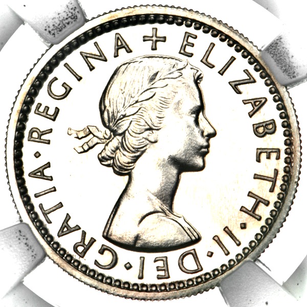 1960 Elizabeth II Proof Sixpence NGC - PF65