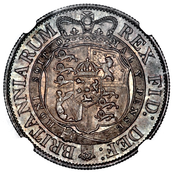 1817 George III Halfcrown Brilliant Unc. NGC - Mint State 65+