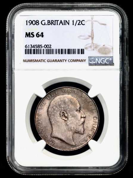 1908 Edward VII Halfcrown Choice Uncirculated. NGC - Mint State 64