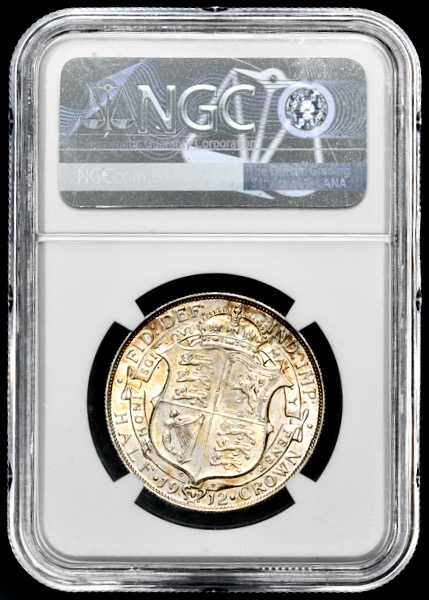 1912 George V Halfcrown Brilliant Uncirculated. NGC - MS65