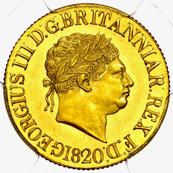 1820 George III Sovereign Uncirculated. PCGS - MS63+