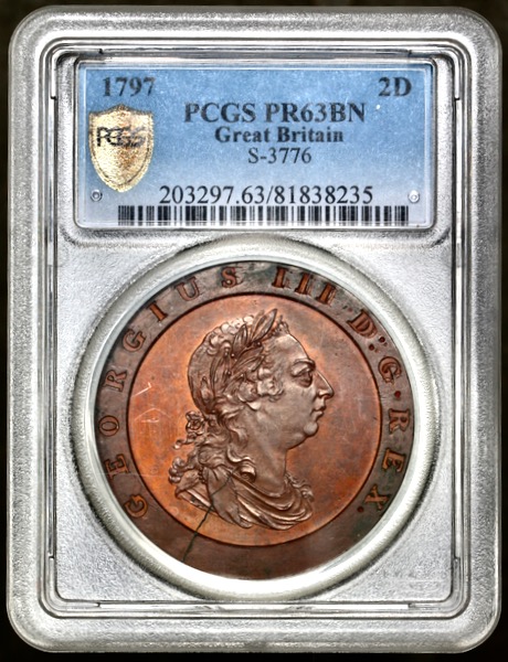 1797 George III Proof Twopence 