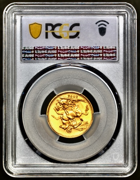 1875 Victoria Sovereign Choice Uncirculated. PCGS - MS64