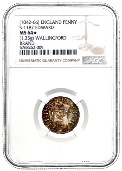 1042-1066 Edward the Confessor Penny Choice Uncirculated. NGC - MS64*