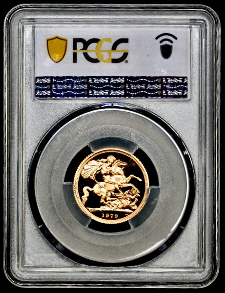 1979 Elizabeth II Proof Sovereign FDC. PCGS - Proof 70 Deep Cameo