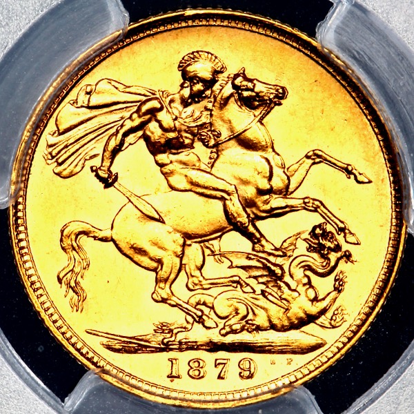 1879 Victoria Sovereign PCGS - AU58