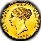 1842 Queen Victoria Half Sovereign