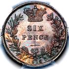 1876 Queen Victoria Sixpence