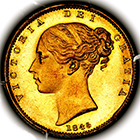 1845 Queen Victoria Sovereign