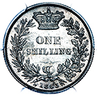 1863 Queen Victoria Shilling