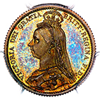 1887 Queen Victoria Proof Sixpence