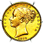 1863 Queen Victoria Roman I Sovereign