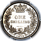 1872 Queen Victoria Shilling