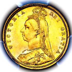 1887 Queen Victoria Half Sovereign