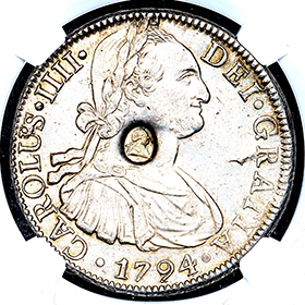1797-1799 King George III Counterstamped Bank of England Dollar