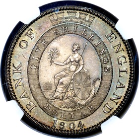 1804 King George III Bank of England Issue Dollar
