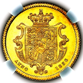 1836 King William IV Half Sovereign