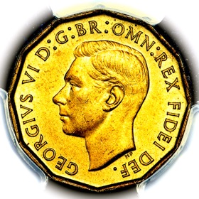1949 King George VI Dodecagonal Threepence