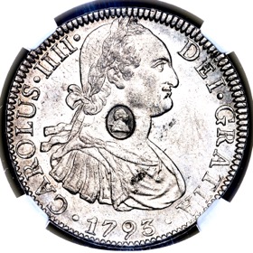 1797-1799 George III Counterstamped Bank of England Dollar
