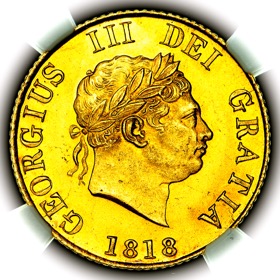 1818 George III Half Sovereign