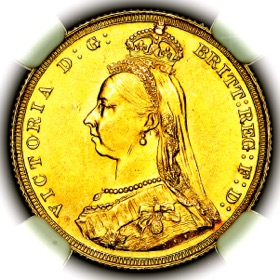 1887 Victoria London Mint Sovereign