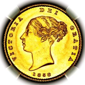 1858 Victoria Half Sovereign