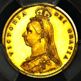 1887 Queen Victoria Proof Half Sovereign