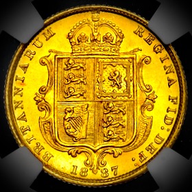 1887 Queen Victoria Half Sovereign