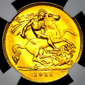 1911 George V Half Sovereign