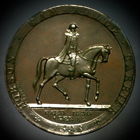 1799 James Burleigh Cambridge Penny Token
