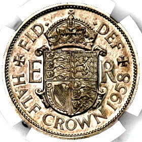 1958 Elizabeth II Proof Halfcrown