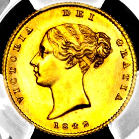1842 Victoria Half Sovereign