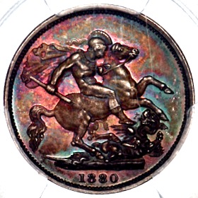 1880 Victoria Silver Proof Pattern Half Sovereign